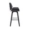 Armen Living Tyler 26" Counter Height Swivel Gray Faux Leather and Black Wood Bar Stool LCTYBAGRBL26 - alternate 6